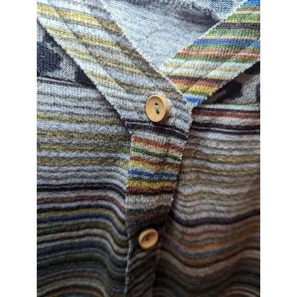 Umgee Blouse Stripe Button Down Boho Southwestern Western Grannycore Cottagecore - Picture 3 of 14